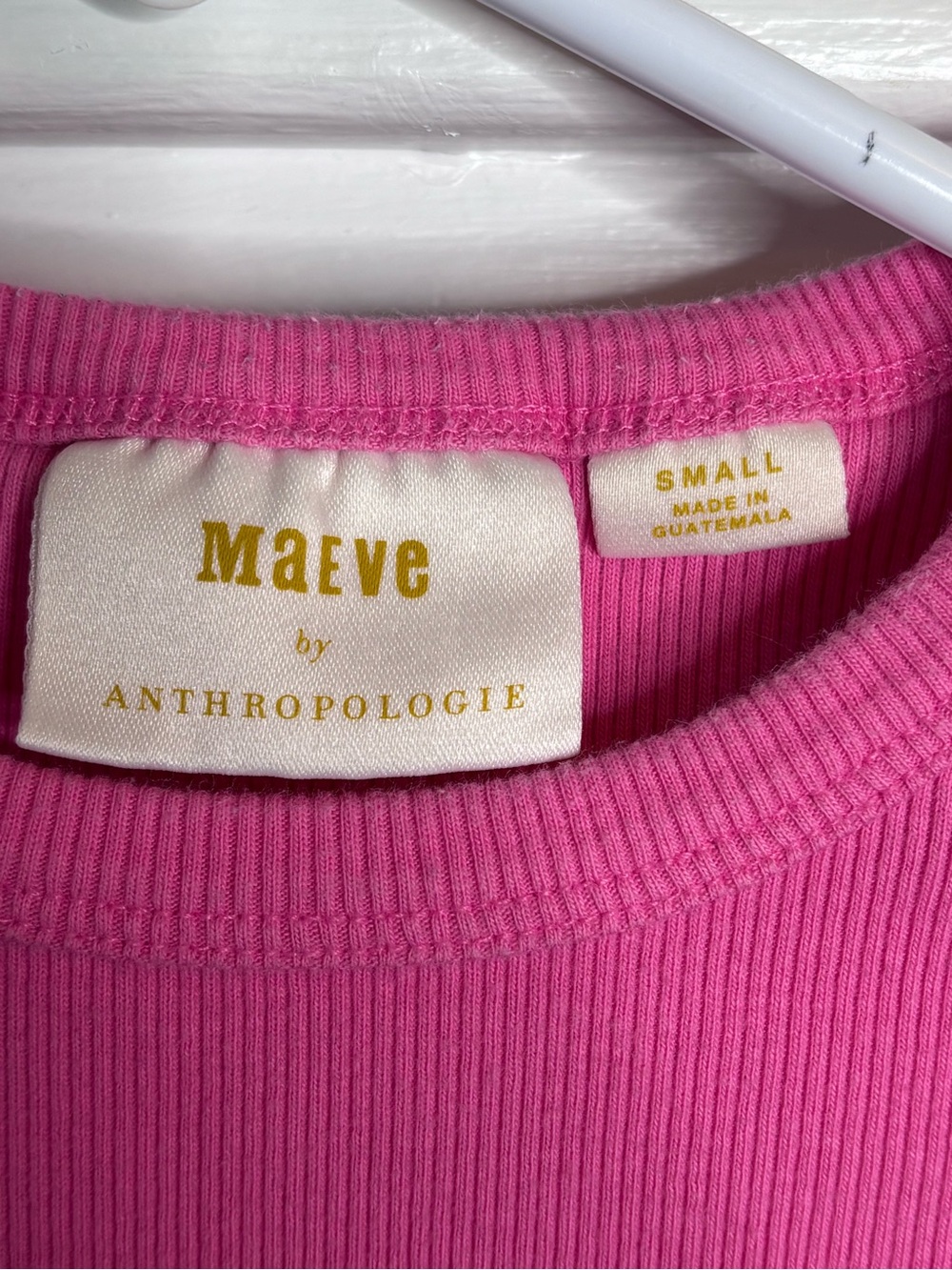 Maeve Ribbed Knit Tee Size Small - Picture 2 of 9